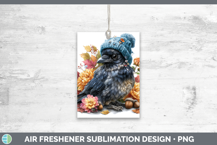 Crow Air Freshener Birds Knit Hat Sublimation Car Freshener