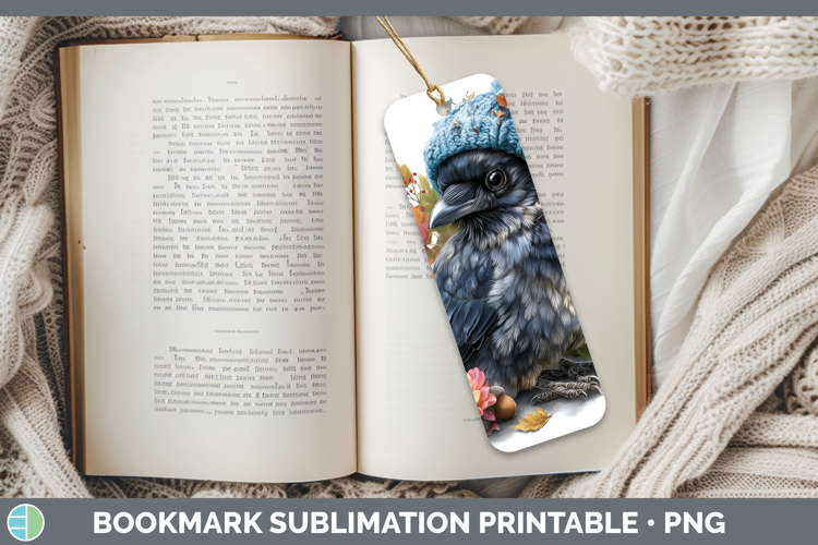 Crow Bookmark Birds Knit Hat Sublimation Printable Designs