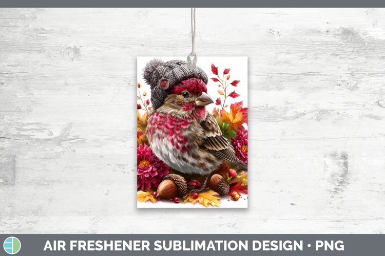 Finch Air Freshener Birds Knit Hat Sublimation Car Freshener