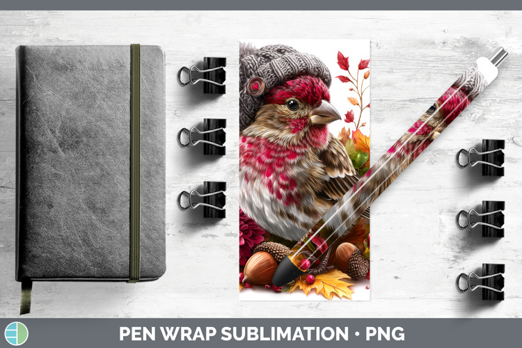 Finch Pen Wrap Birds Knit Hat Sublimation Pen Designs