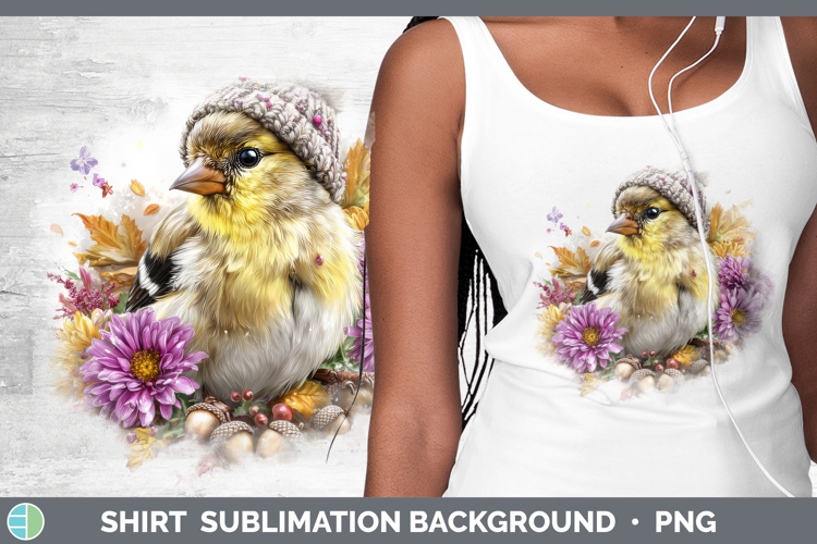 Goldfinch Shirt Birds Knit Hat Sublimation Background Design