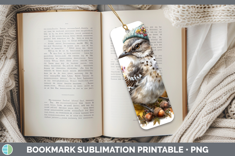 Mockingbird Bookmark Birds Knit Hat Sublimation Printable De