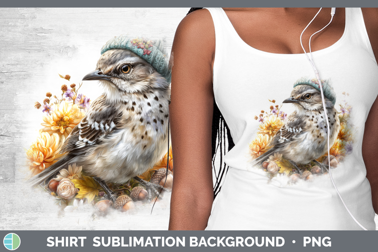 Mockingbird Shirt Birds Knit Hat Sublimation Background Desi