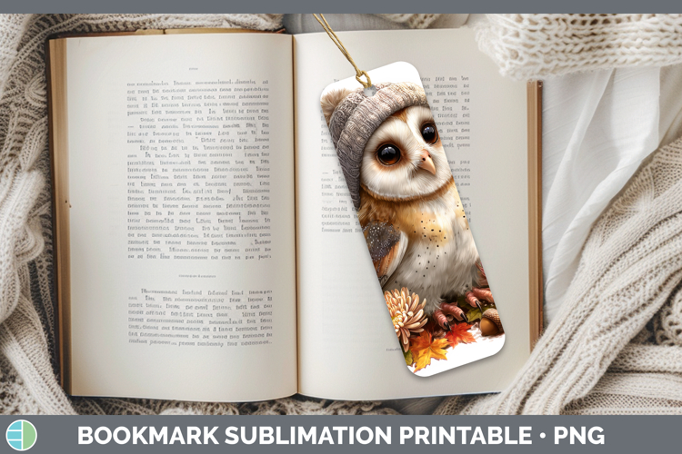 Owl Bookmark Birds Knit Hat Sublimation Printable Designs