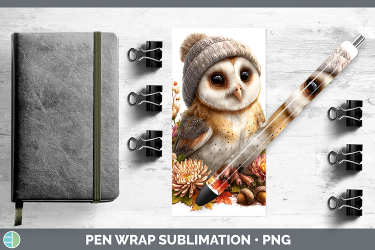 Owl Pen Wrap Birds Knit Hat Sublimation Pen Designs