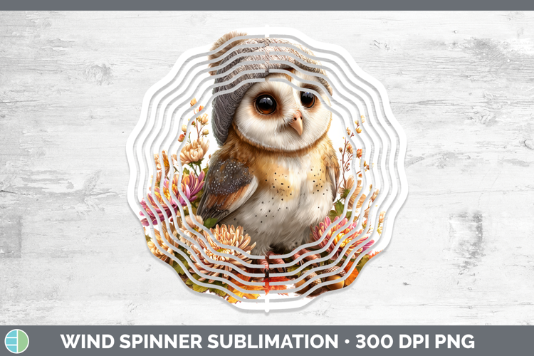 Owl Wind Spinner Birds Knit Hat Sublimation Spinner Designs