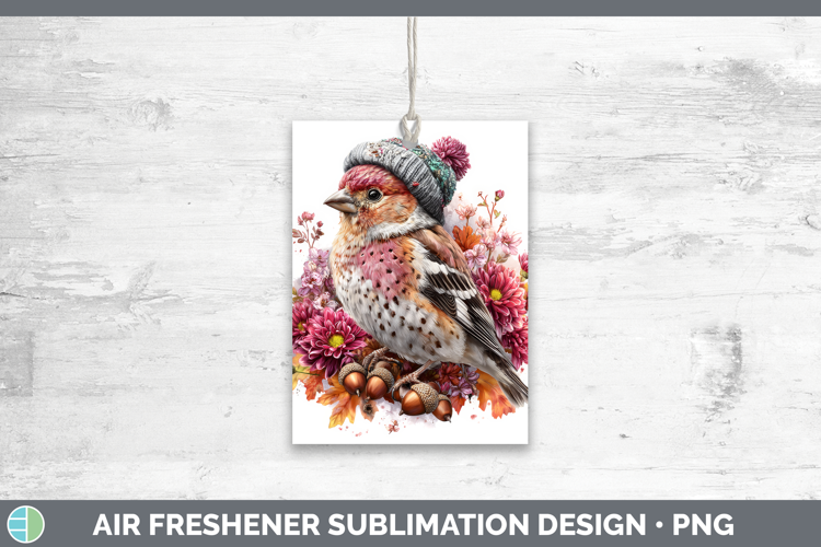 Pine Grosbeak Air Freshener Birds Knit Hat Sublimation Car F