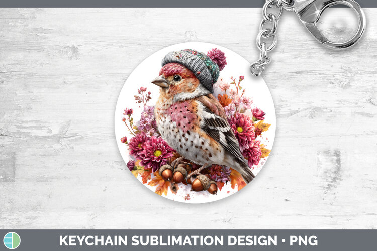 GorgeousBirds Knit Hat Keychain design.