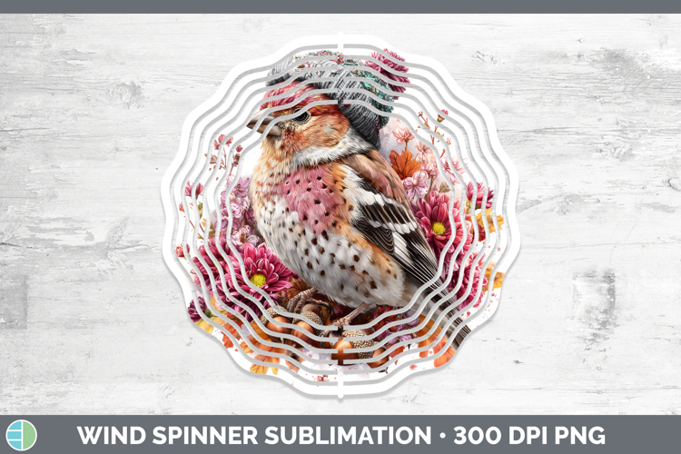 Pine Grosbeak Wind Spinner Birds Knit Hat Sublimation Spinne