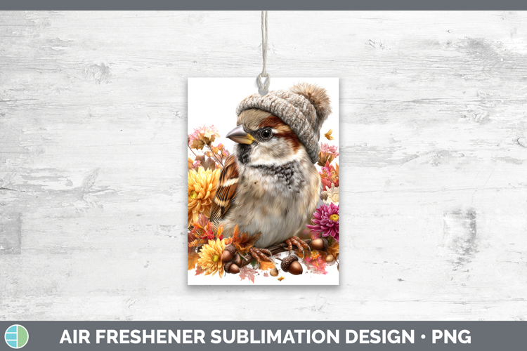 Sparrow Air Freshener Birds Knit Hat Sublimation Car Freshen