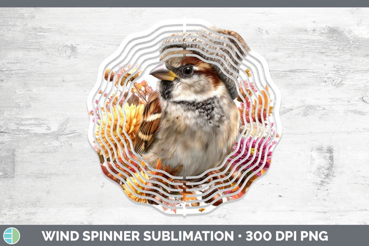Sparrow Wind Spinner Birds Knit Hat Sublimation Spinner Desi