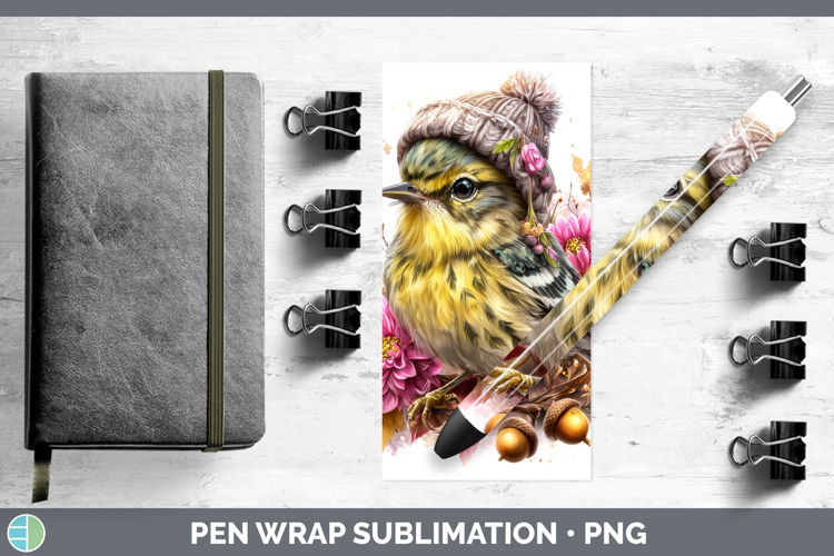 Warbler Pen Wrap Birds Knit Hat Sublimation Pen Designs