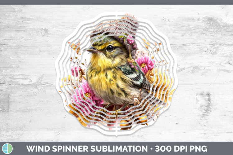 Warbler Wind Spinner Birds Knit Hat Sublimation Spinner Desi