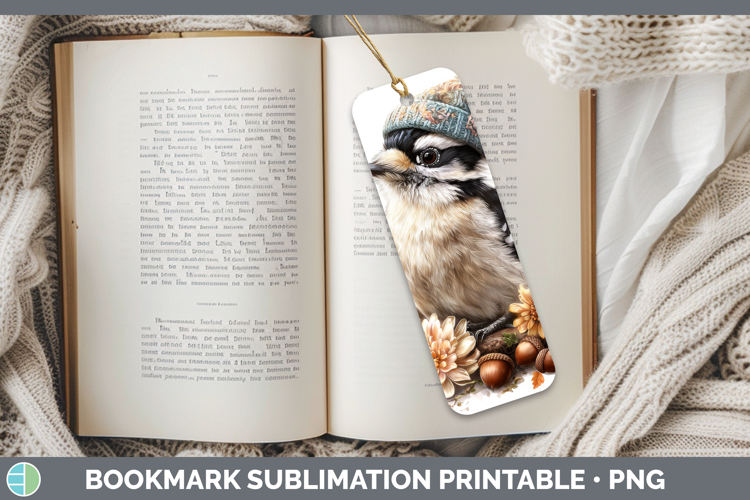 Woodpecker Bookmark Birds Knit Hat Sublimation Printable Des