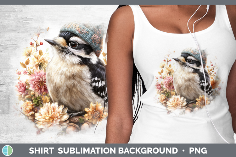 Woodpecker Shirt Birds Knit Hat Sublimation Background Desig