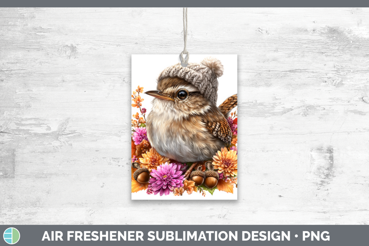 Wren Air Freshener Birds Knit Hat Sublimation Car Freshener