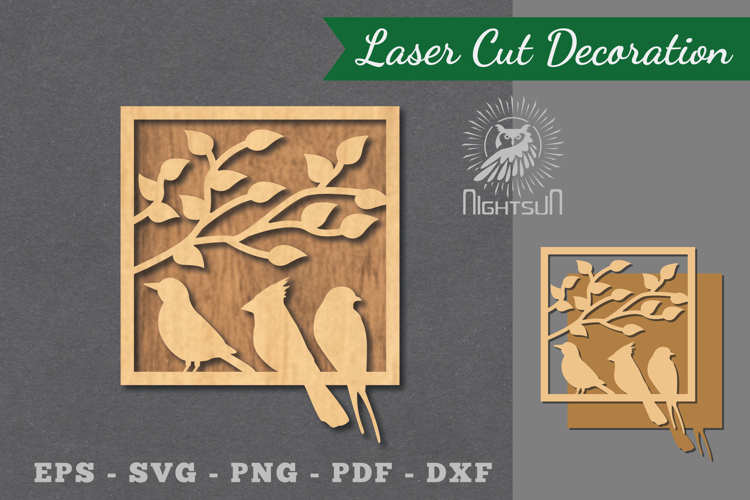 Birds Laser Cut Decoration