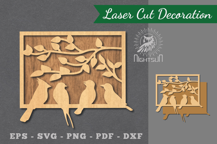 Birds Laser Cut Decoration