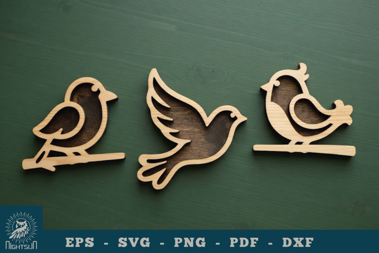 Birds Lasercut Decoration SVG