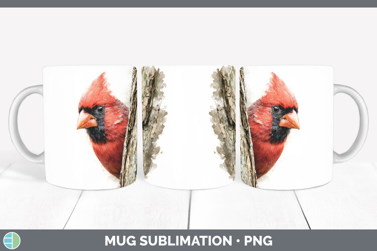 GorgeousBirds Tree Peek Mug Wrap design.