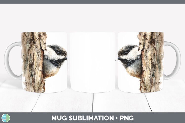 GorgeousBirds Tree Peek Mug Wrap design.