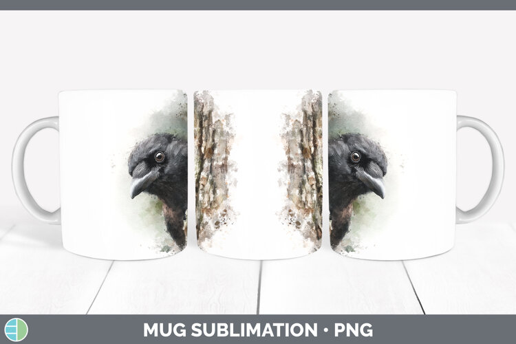 GorgeousBirds Tree Peek Mug Wrap design.