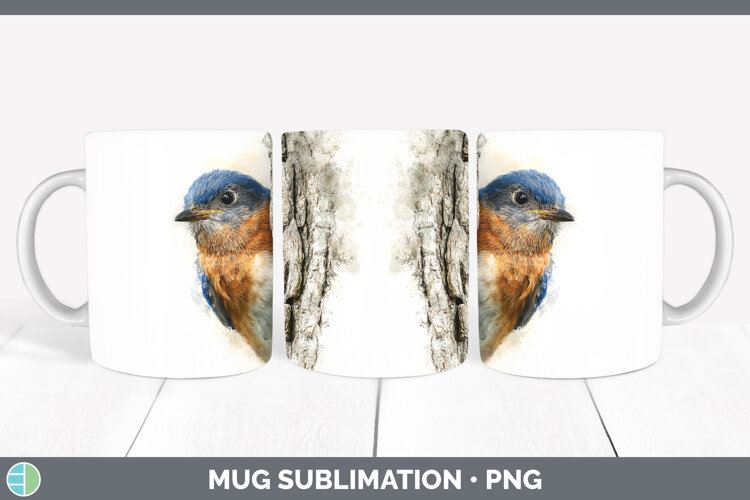 GorgeousBirds Tree Peek Mug Wrap design.