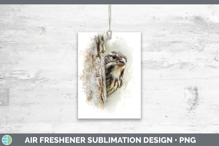 Finch Birds Tree Peek Air Freshener Sublimation Design