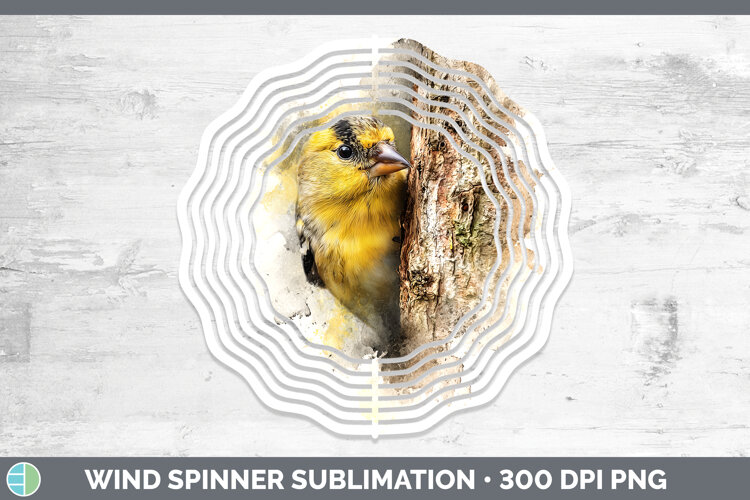 GorgeousBirds Tree Peek Wind Spinner design.