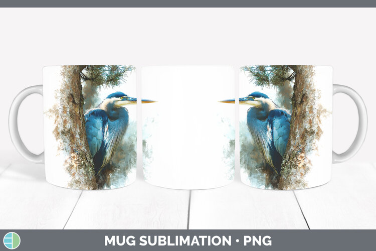 GorgeousBirds Tree Peek Mug Wrap design.