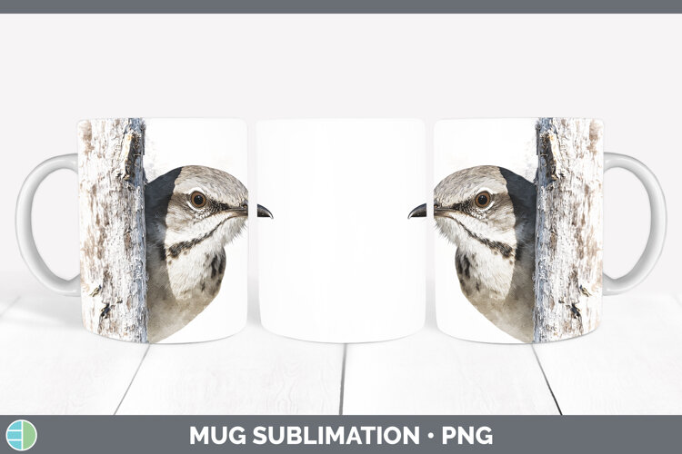 GorgeousBirds Tree Peek Mug Wrap design.