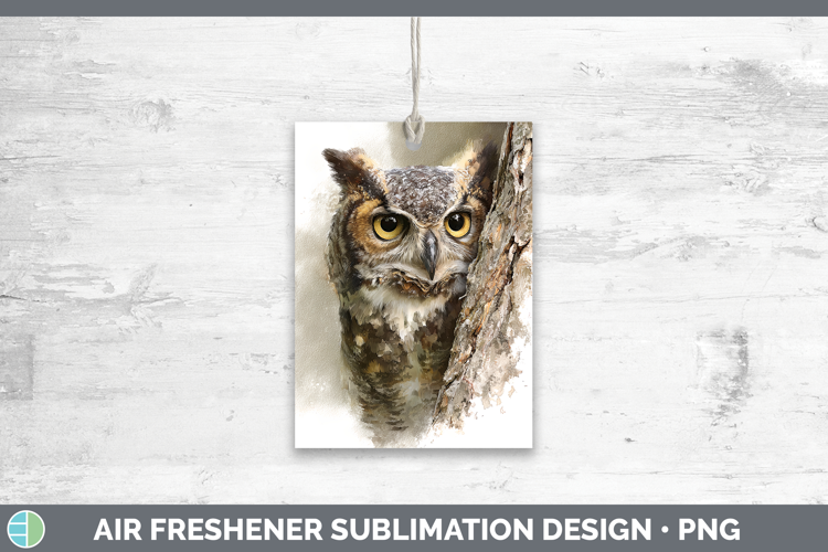 Owl Birds Tree Peek Air Freshener Sublimation Design