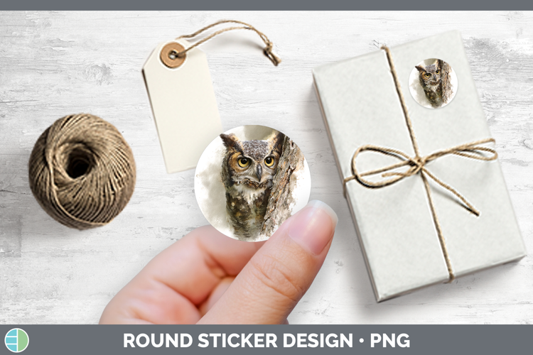 Owl Birds Tree Peek Stickers Design