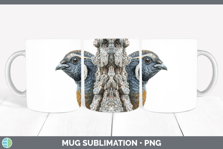 GorgeousBirds Tree Peek Mug Wrap design.