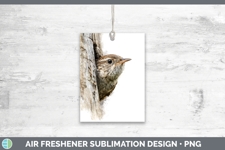 Wren Birds Tree Peek Air Freshener Sublimation Design
