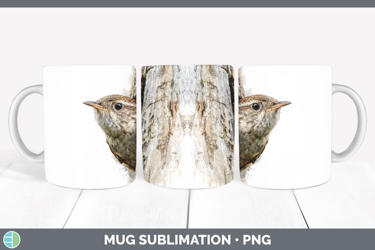 GorgeousBirds Tree Peek Mug Wrap design.