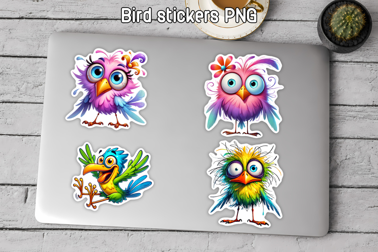 Funny Bird Stickers Printable | Cute Animal Sticker