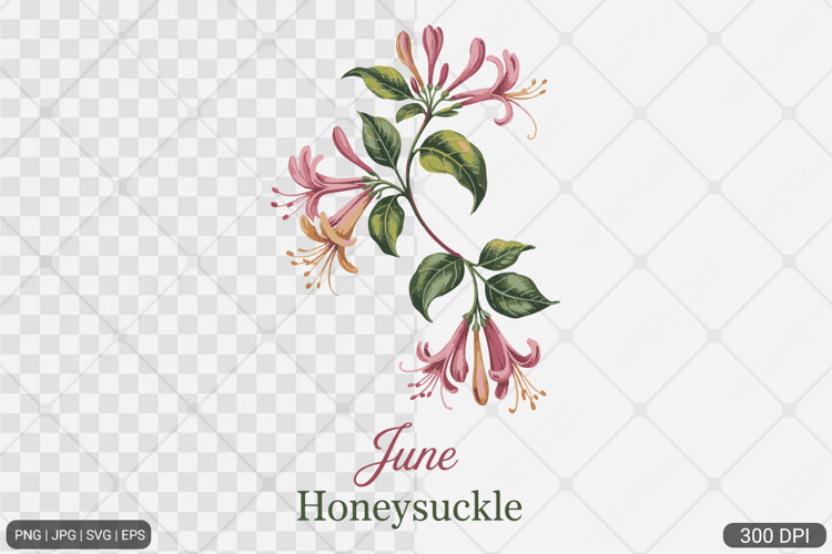 Birth Month Flower Watercolor Art Design