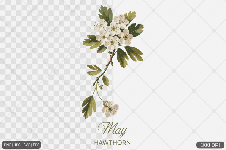 Birth Month Flower Watercolor Art Design