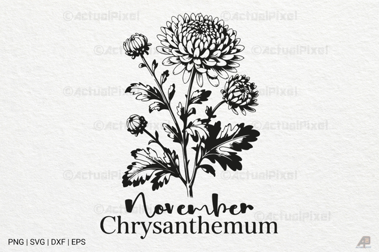 Birth Month Flowers SVG PNG