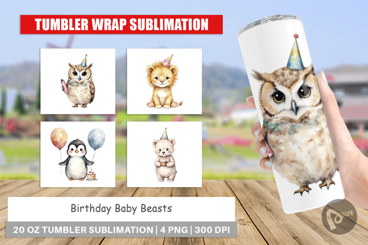 Tumbler Birthday Baby Beasts