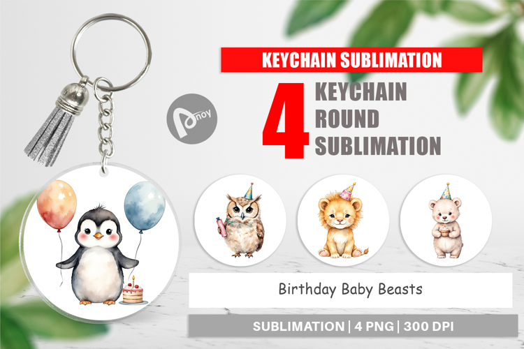 Keychain Birthday Baby Beasts