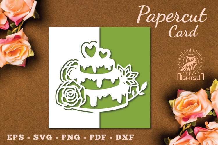 Birthday Cake Papercut Card SVG