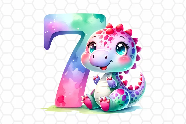 Birthday Dinosaur Watercolor Clipart, Sublimation PNG