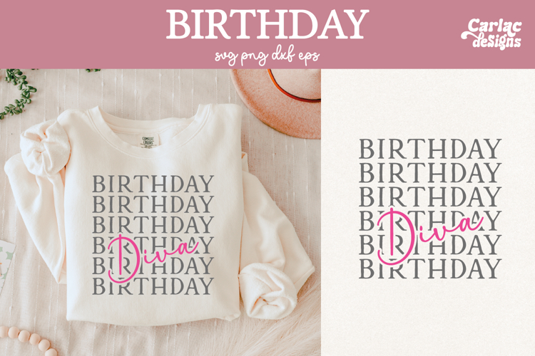 Birthday Diva Shirt Sublimation