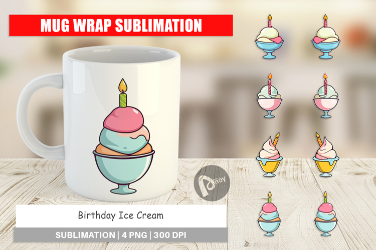 Mug Wrap Party Ice Cream