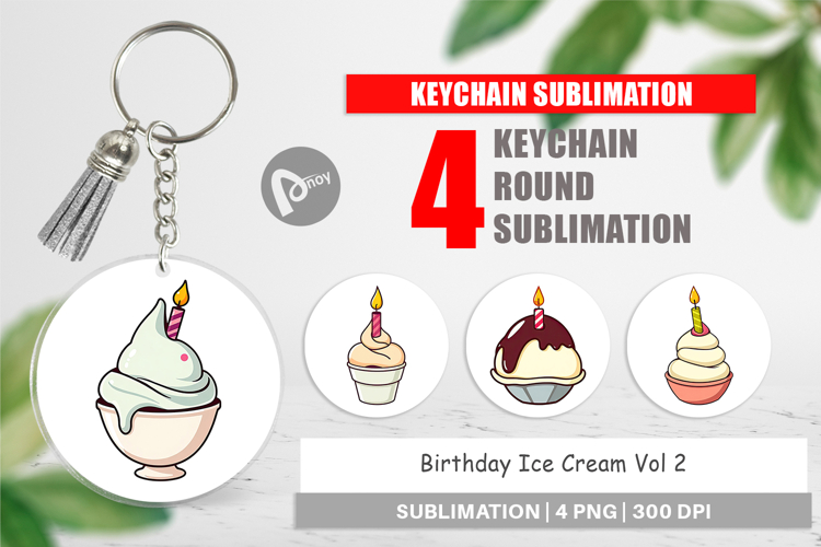 Keychain Party Ice Cream