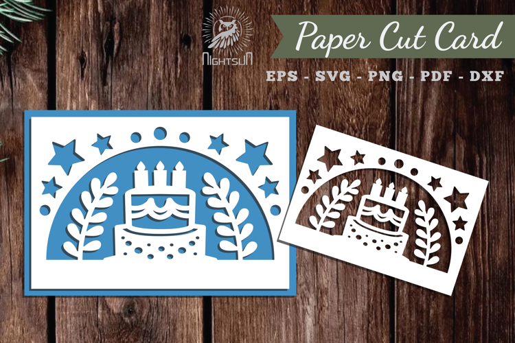 Birthday Papercut Card SVG