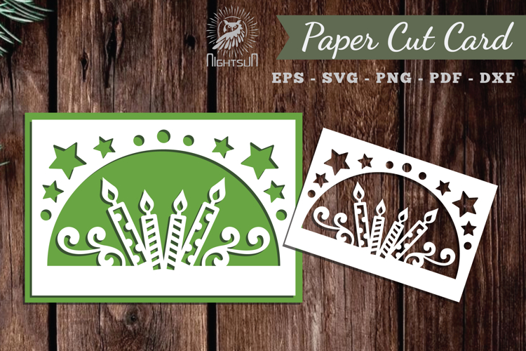 Birthday Papercut Card SVG
