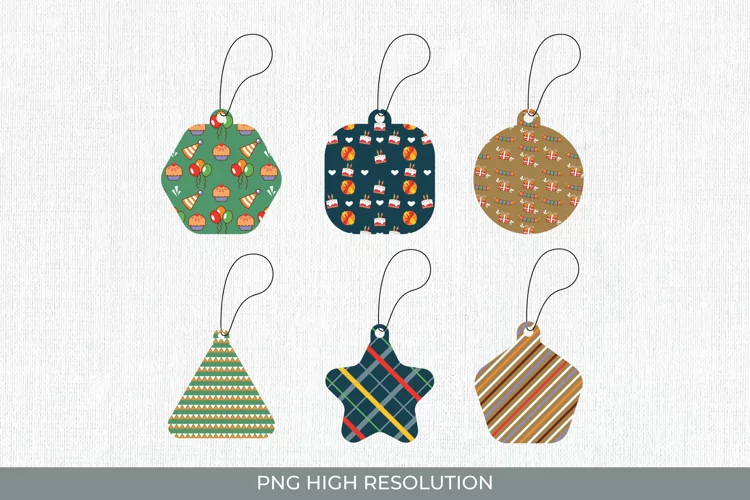 Birthday Pattern Shaped Tags